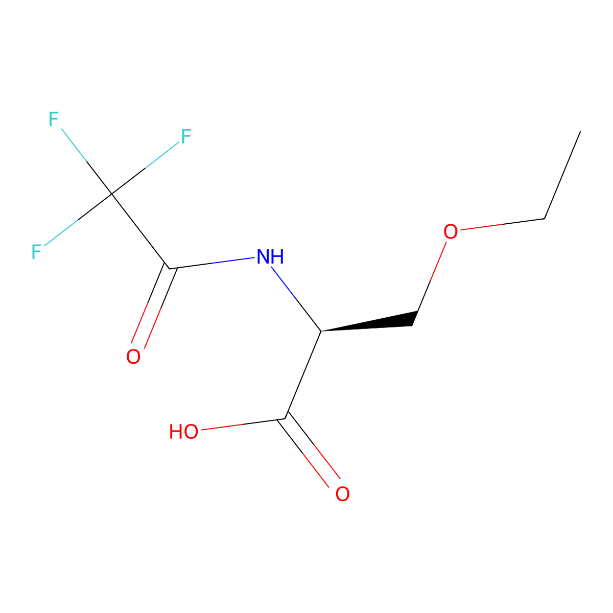 (2S)-3-ethoxy-2-(trifluoroacetamido)propanoic acid molecular structure, CAS 2679947-68-1