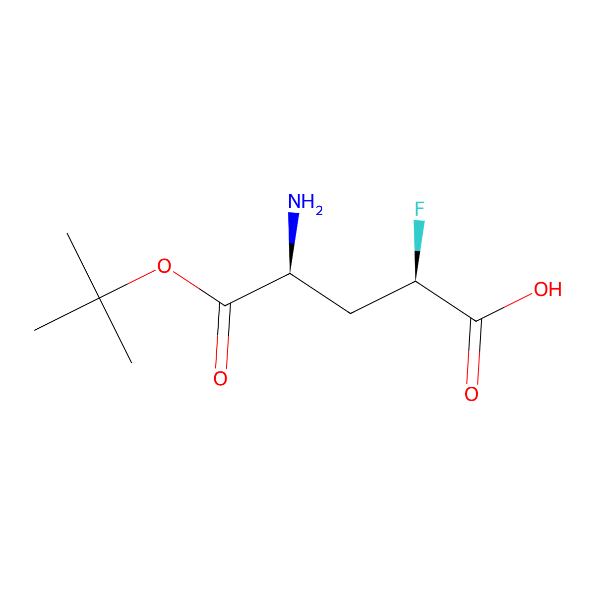 (2R,4S)-4-amino-5-(tert-butoxy)-2-fluoro-5-oxopentanoic acid molecular structure, CAS 2679947-78-3