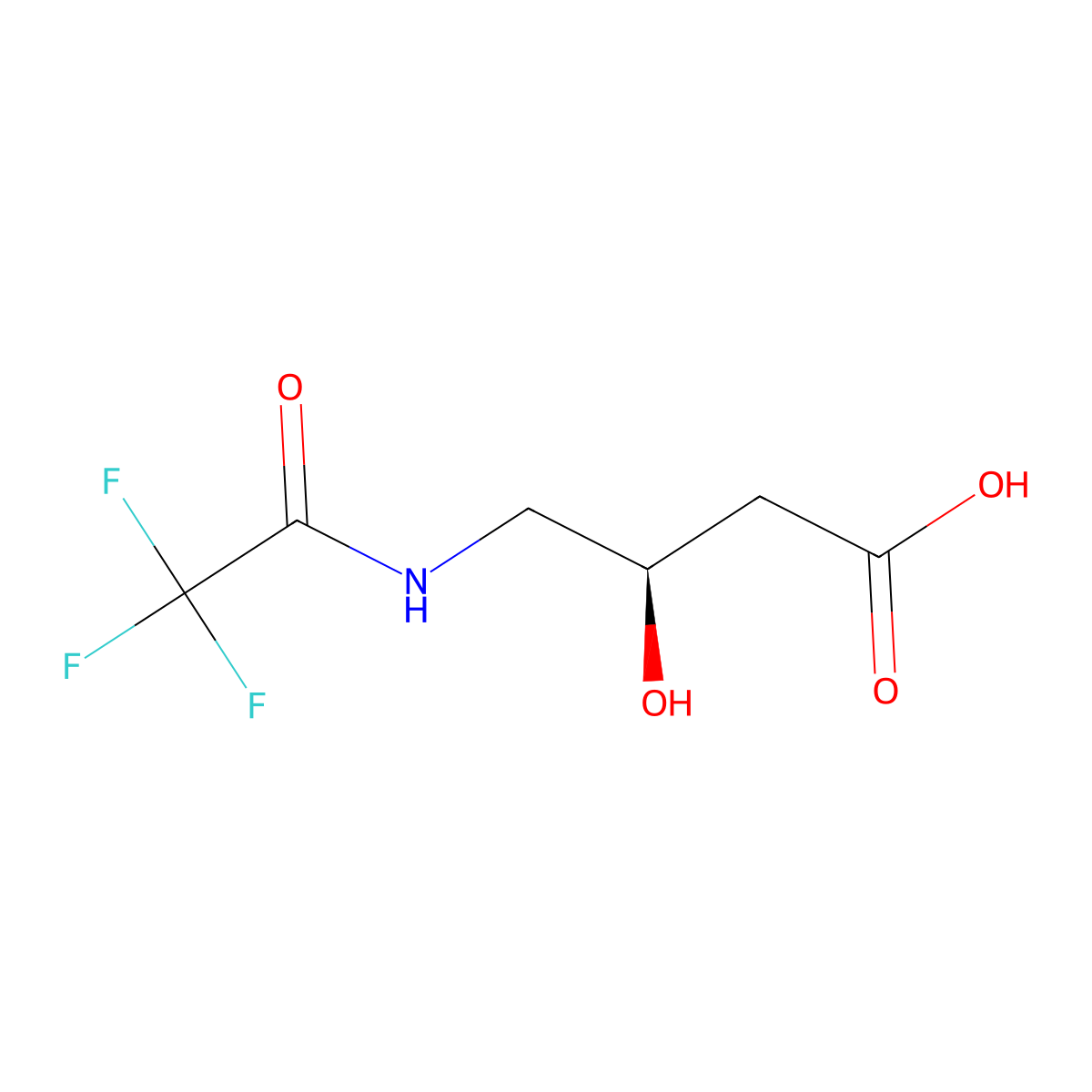 (3R)-3-hydroxy-4-(trifluoroacetamido)butanoic acid molecular structure, CAS 2679947-84-1
