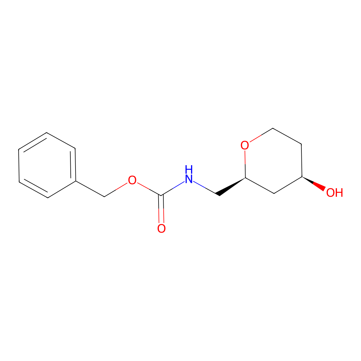 rac-benzyl N-{[(2R,4S)-4-hydroxyoxan-2-yl]methyl}carbamate molecular structure, CAS 2679947-89-6