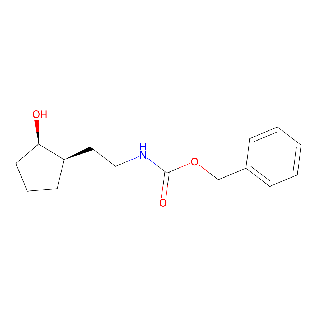 rac-benzyl N-{2-[(1R,2R)-2-hydroxycyclopentyl]ethyl}carbamate molecular structure, CAS 2679947-97-6