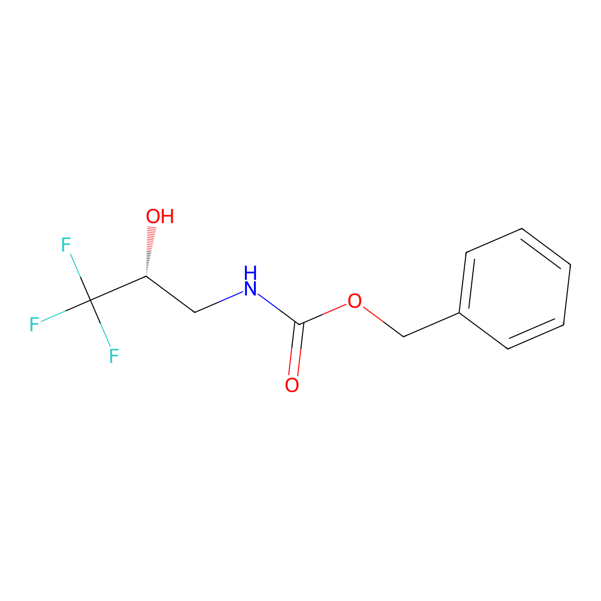 benzyl N-[(2R)-3,3,3-trifluoro-2-hydroxypropyl]carbamate molecular structure, CAS 2679948-13-9