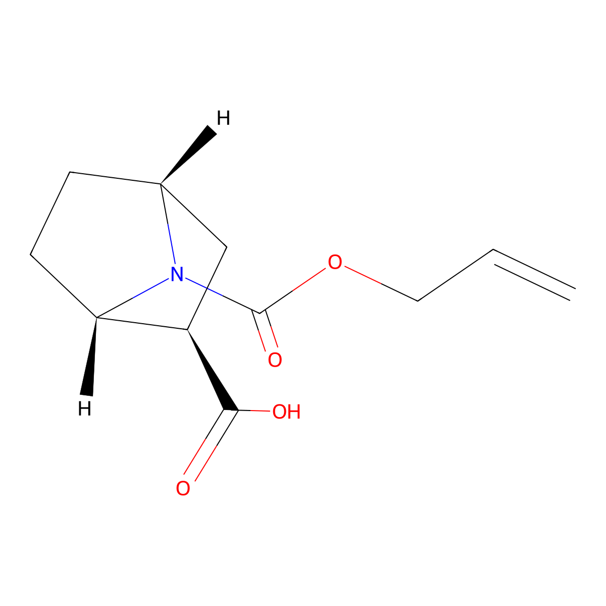 rac-(1R,2S,4S)-7-[(prop-2-en-1-yloxy)carbonyl]-7-azabicyclo[2.2.1]heptane-2-carboxylic acid molecular structure, CAS 2679948-25-3