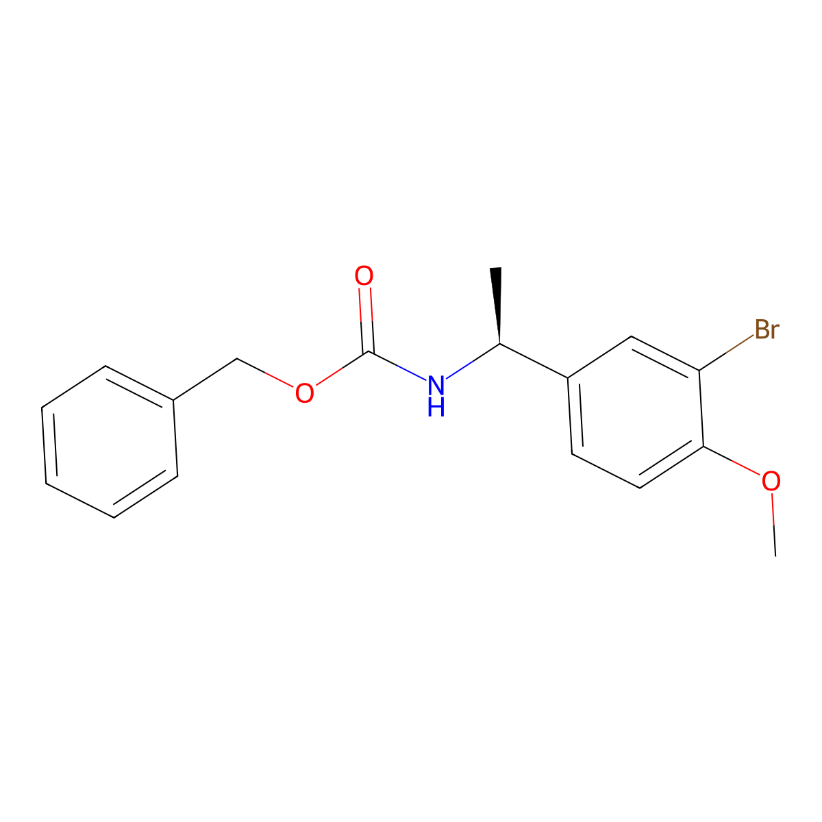 benzyl N-[(1S)-1-(3-bromo-4-methoxyphenyl)ethyl]carbamate molecular structure, CAS 2679948-34-4