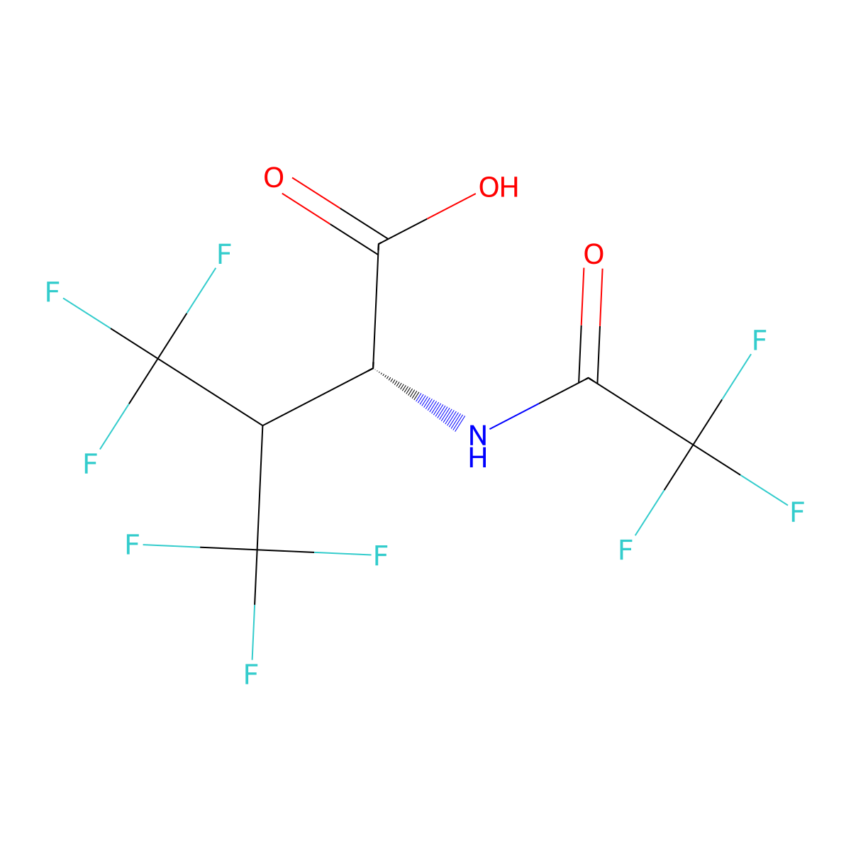 (2R)-4,4,4-trifluoro-2-(2,2,2-trifluoroacetamido)-3-(trifluoromethyl)butanoic acid molecular structure, CAS 2679948-48-0