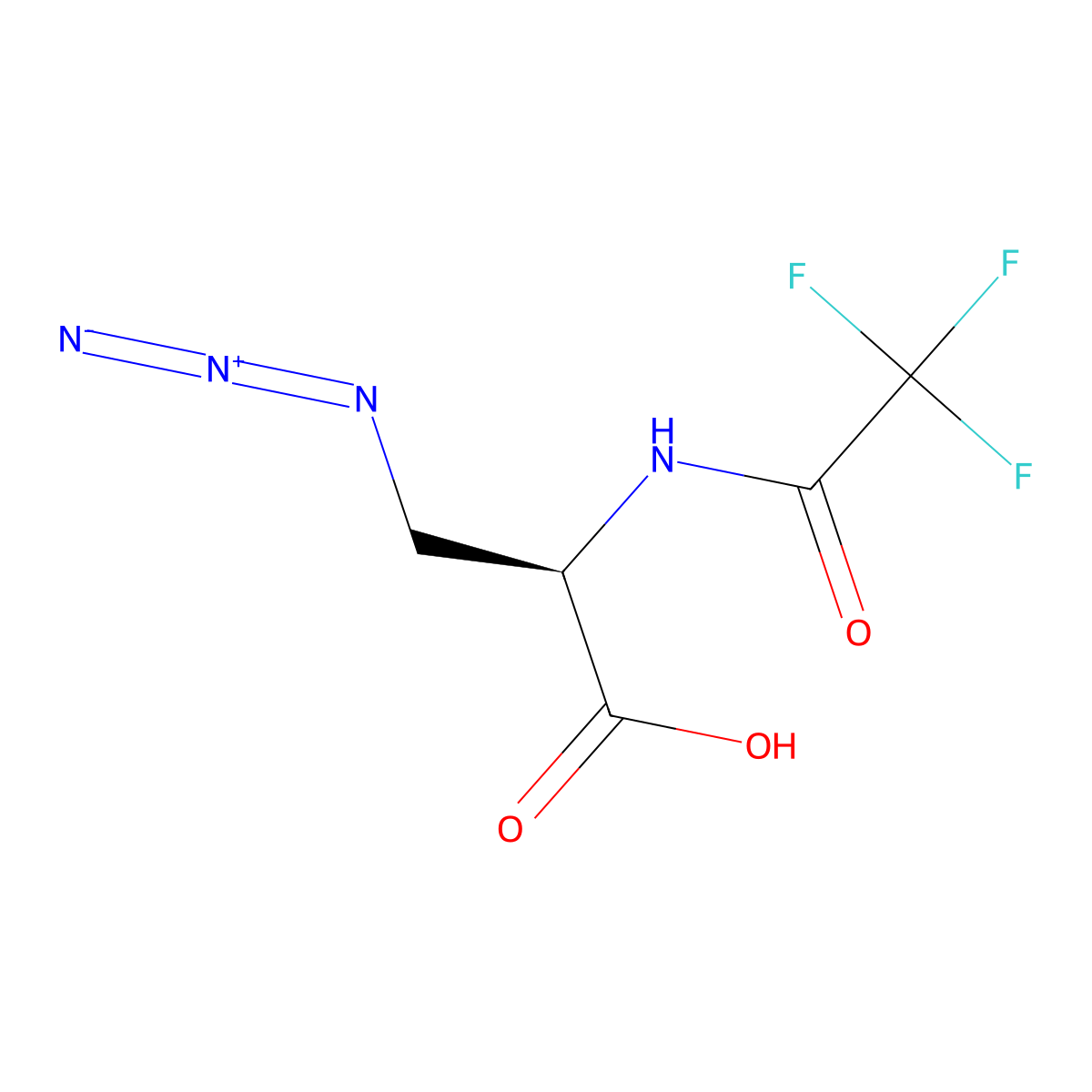 (2R)-3-azido-2-(2,2,2-trifluoroacetamido)propanoic acid molecular structure, CAS 2679948-80-0