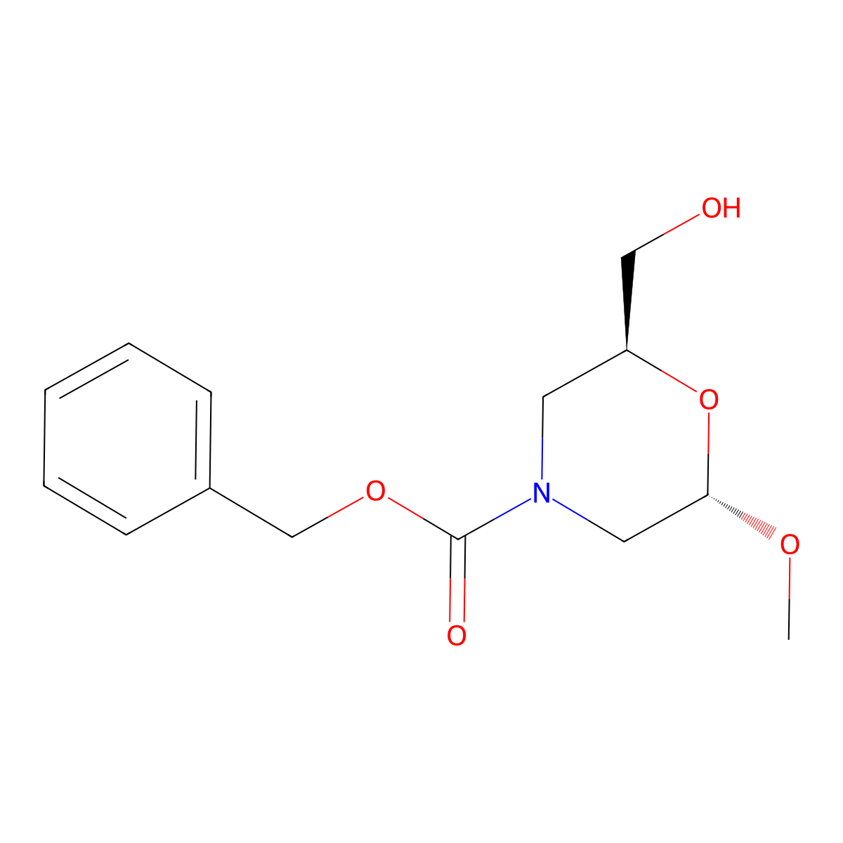 benzyl (2S,6S)-2-(hydroxymethyl)-6-methoxymorpholine-4-carboxylate molecular structure, CAS 2679948-90-2