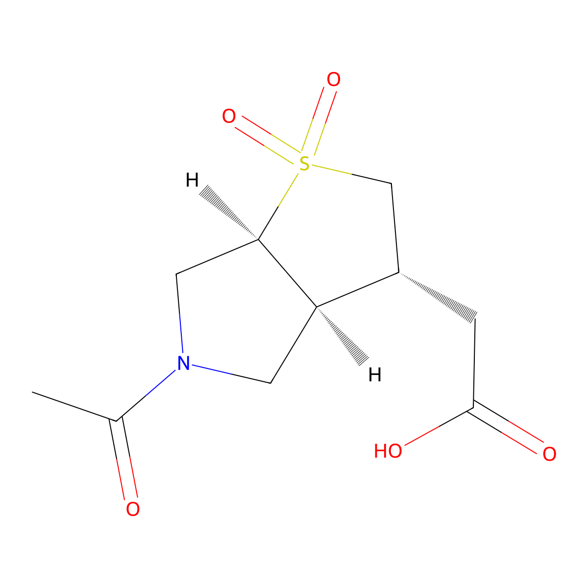 rac-2-[(3R,3aS,6aS)-5-acetyl-1,1-dioxo-hexahydro-2H-1lambda6-thieno[2,3-c]pyrrol-3-yl]acetic acid molecular structure, CAS 2679948-91-3