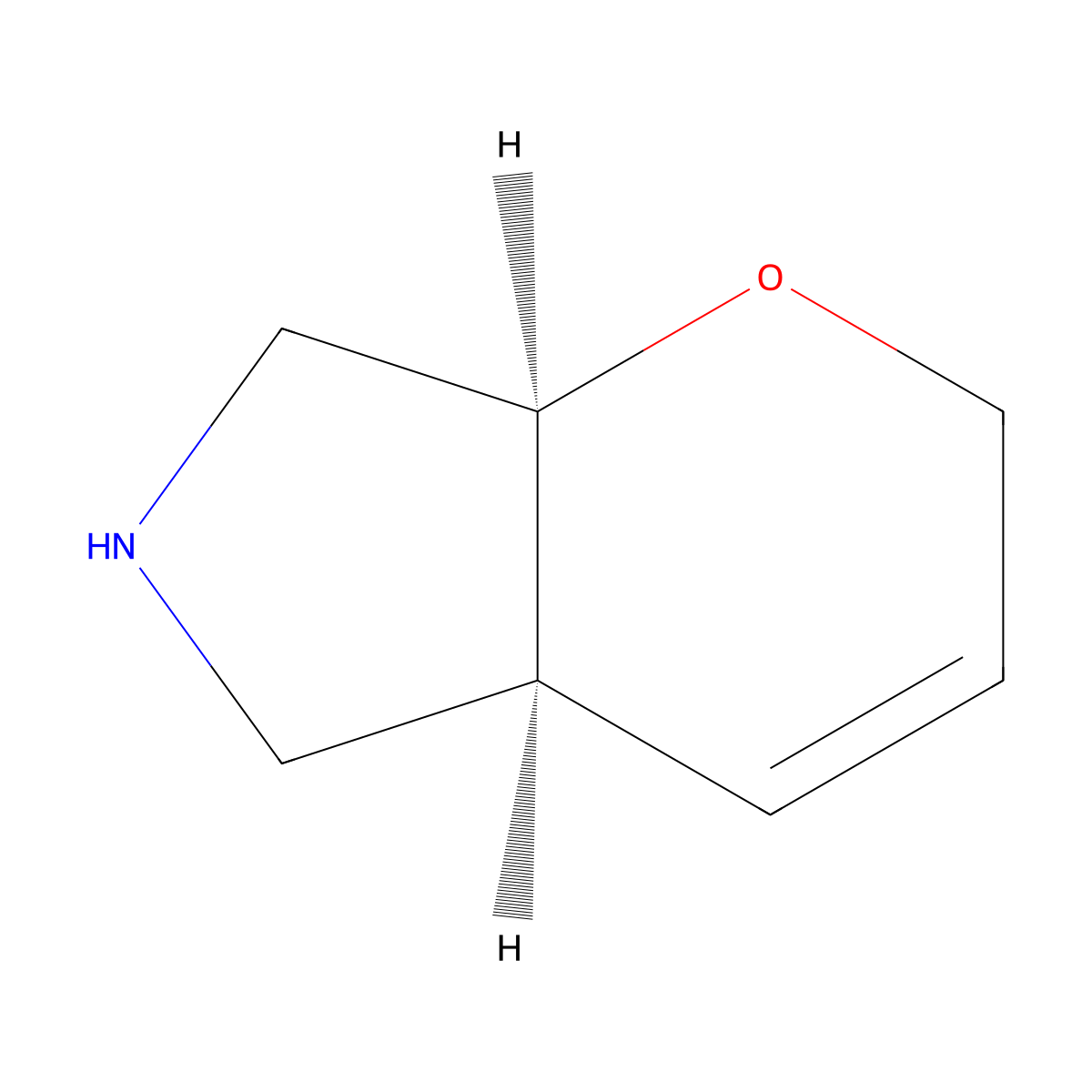 rac-(4aR,7aR)-2H,4aH,5H,6H,7H,7aH-pyrano[2,3-c]pyrrole molecular structure, CAS 2679949-01-8