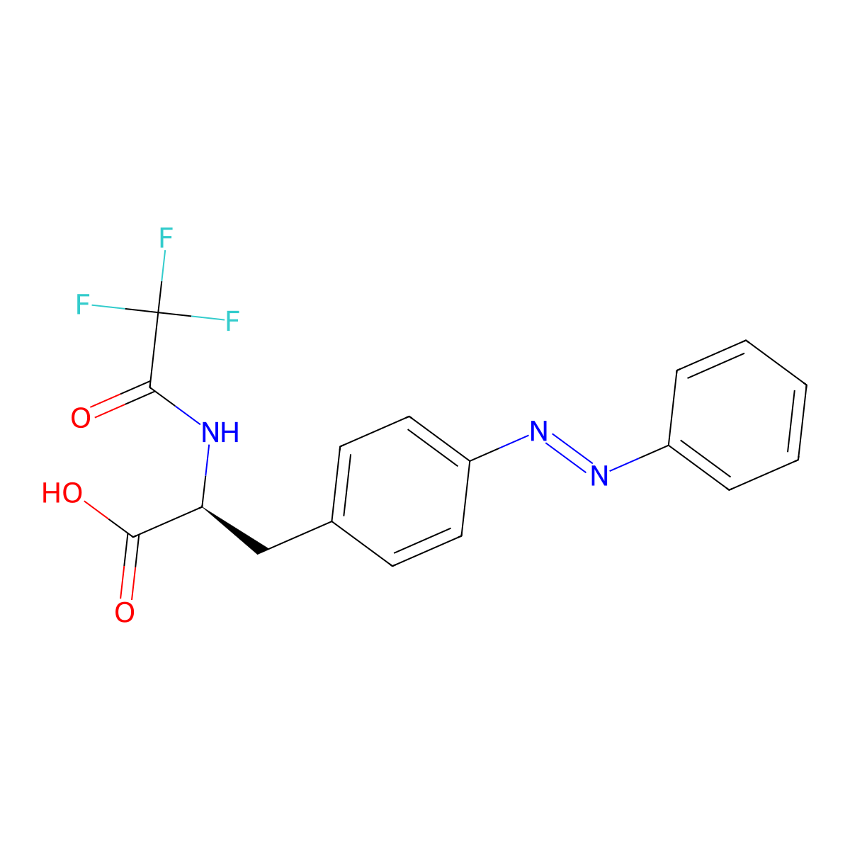 (2S)-3-[4-(2-phenyldiazen-1-yl)phenyl]-2-(2,2,2-trifluoroacetamido)propanoic acid molecular structure, CAS 2679949-15-4