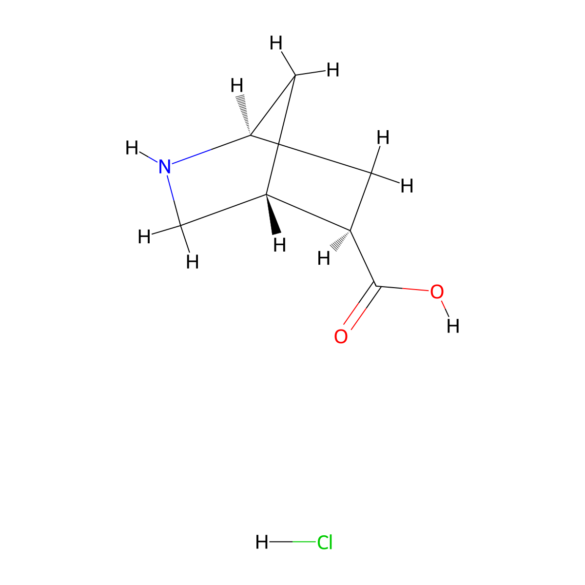 rac-(1R,4S,5S)-2-azabicyclo[2.2.1]heptane-5-carboxylic acid hydrochloride molecular structure, CAS 2679949-39-2