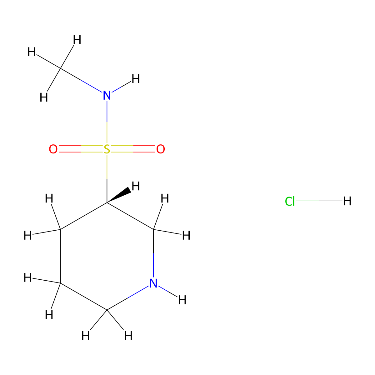 (3S)-N-methylpiperidine-3-sulfonamide hydrochloride molecular structure, CAS 2679949-44-9