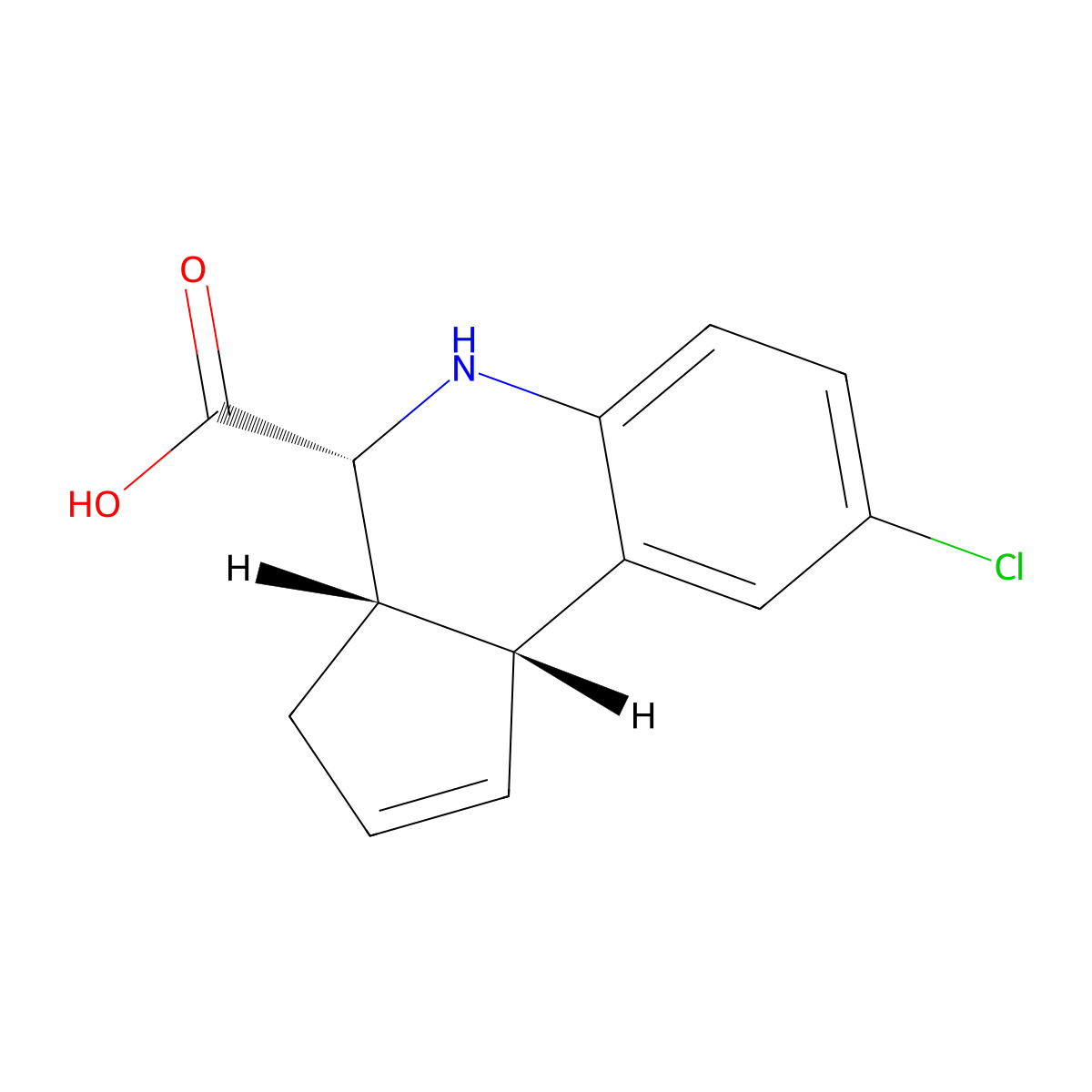 rac-(3aR,4S,9bS)-8-chloro-3H,3aH,4H,5H,9bH-cyclopenta[c]quinoline-4-carboxylic acid molecular structure, CAS 2679949-51-8