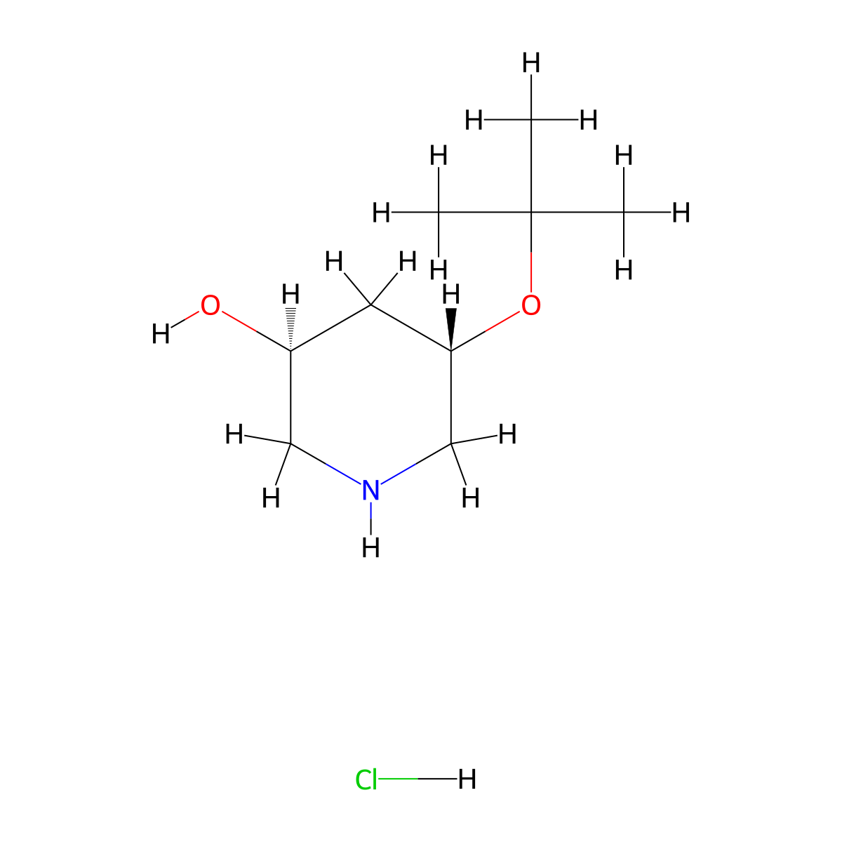 (3S,5S)-5-(tert-butoxy)piperidin-3-ol hydrochloride molecular structure, CAS 2679949-68-7
