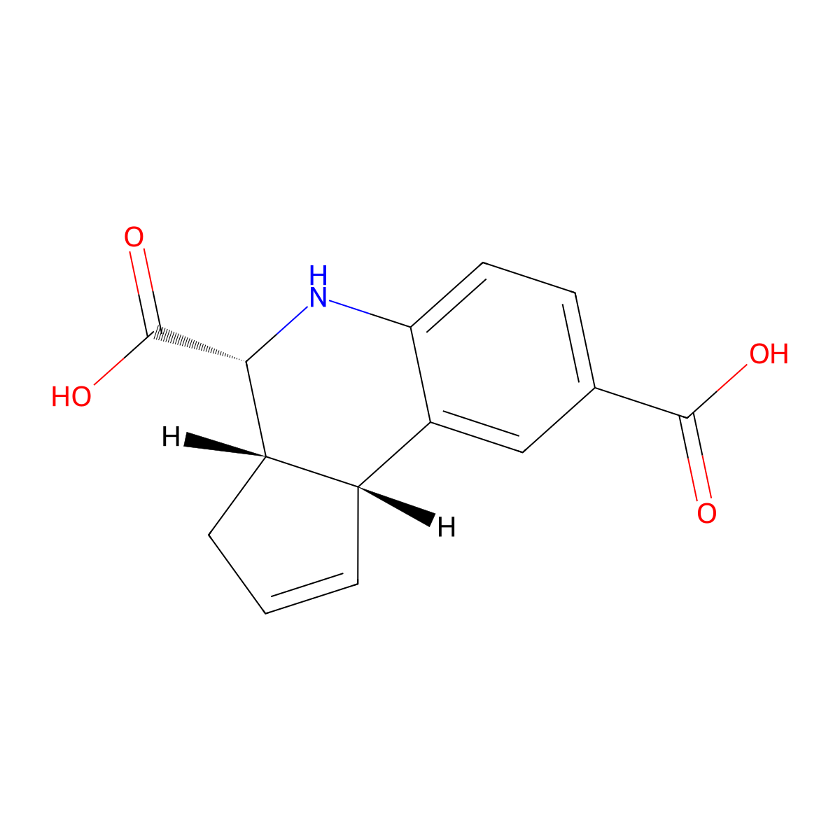 rac-(3aR,4S,9bS)-3H,3aH,4H,5H,9bH-cyclopenta[c]quinoline-4,8-dicarboxylic acid molecular structure, CAS 2679949-71-2
