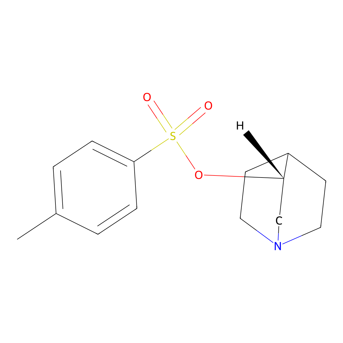 (3R)-1-azabicyclo[2.2.2]octan-3-yl 4-methylbenzene-1-sulfonate molecular structure, CAS 2679949-72-3