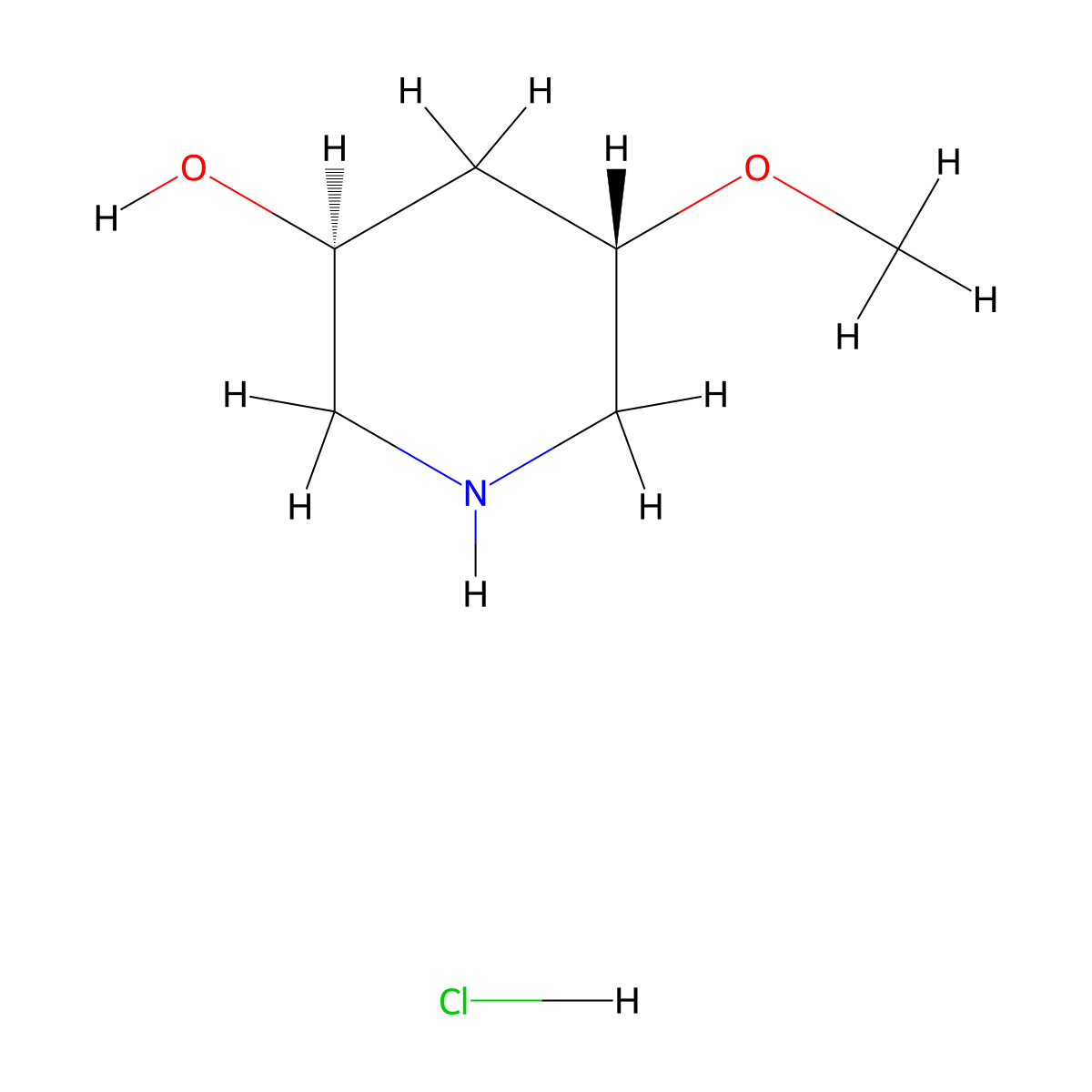 (3S,5S)-5-methoxypiperidin-3-ol hydrochloride molecular structure, CAS 2679949-75-6
