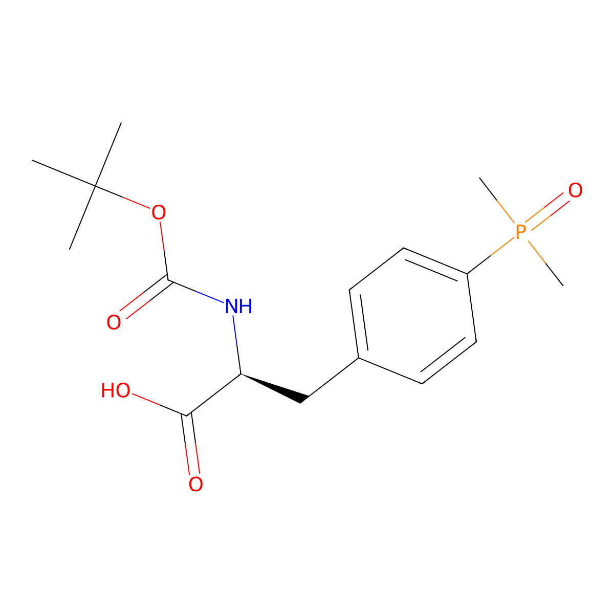 (2S)-2-{[(tert-butoxy)carbonyl]amino}-3-[4-(dimethylphosphoryl)phenyl]propanoic acid molecular structure, CAS 2679949-93-8