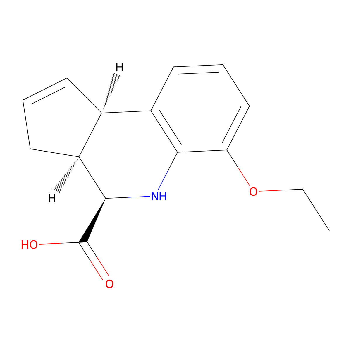 rac-(3aR,4S,9bS)-6-ethoxy-3H,3aH,4H,5H,9bH-cyclopenta[c]quinoline-4-carboxylic acid molecular structure, CAS 2679950-04-8