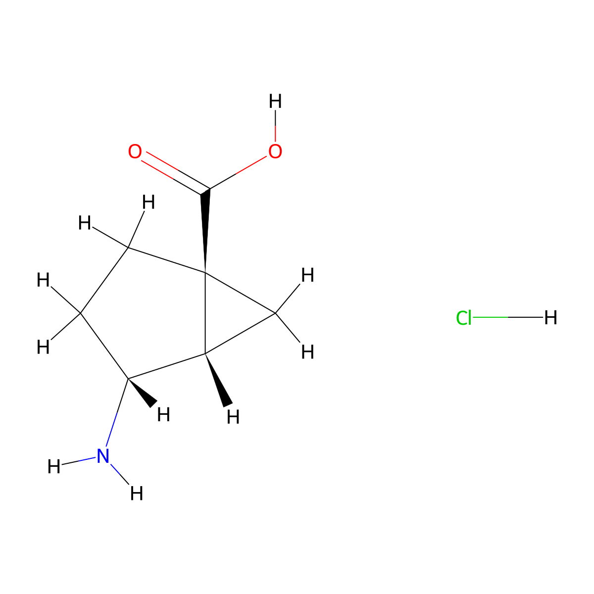rac-(1R,4S,5R)-4-aminobicyclo[3.1.0]hexane-1-carboxylic acid hydrochloride molecular structure, CAS 2679950-06-0