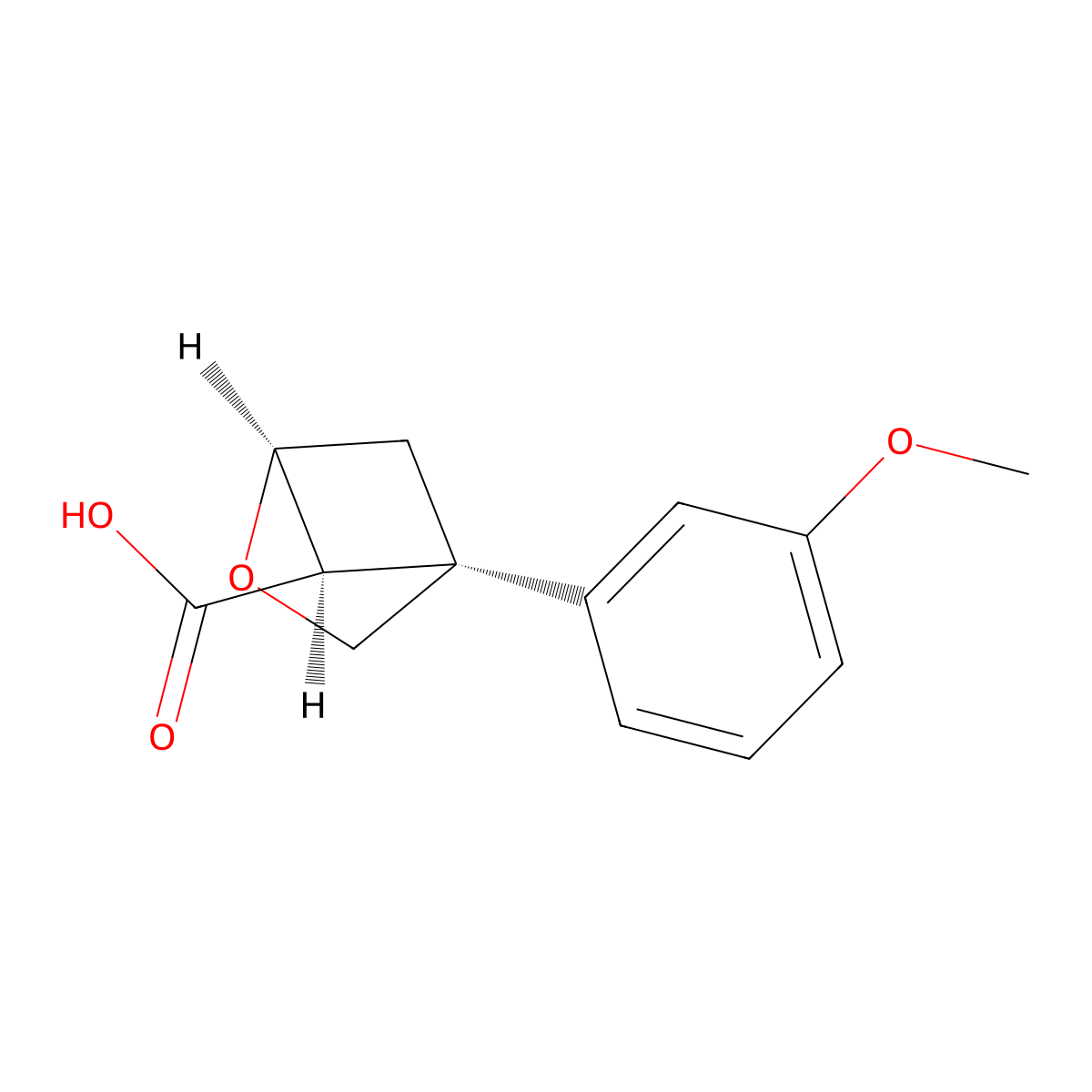 rac-(1R,4S,5S)-4-(3-methoxyphenyl)-2-oxabicyclo[2.1.1]hexane-5-carboxylic acid molecular structure, CAS 2679950-07-1