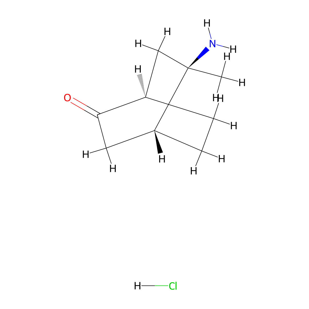 rac-(1R,4R,5R)-5-amino-5-methylbicyclo[2.2.2]octan-2-one hydrochloride molecular structure, CAS 2679950-16-2