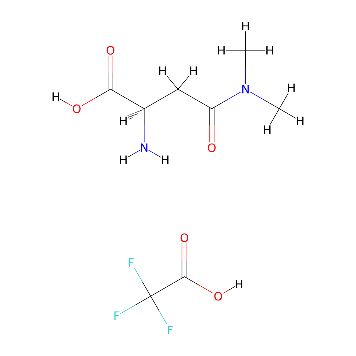 (2R)-2-amino-3-(dimethylcarbamoyl)propanoic acid, trifluoroacetic acid molecular structure, CAS 2679950-20-8