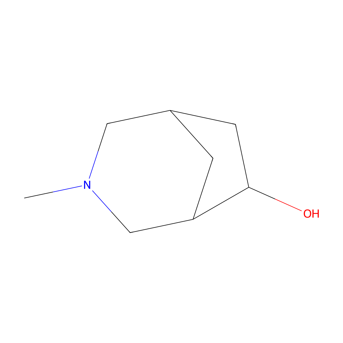 (1S,5S,6S)-3-methyl-3-azabicyclo[3.2.1]octan-6-ol molecular structure, CAS 2679950-22-0