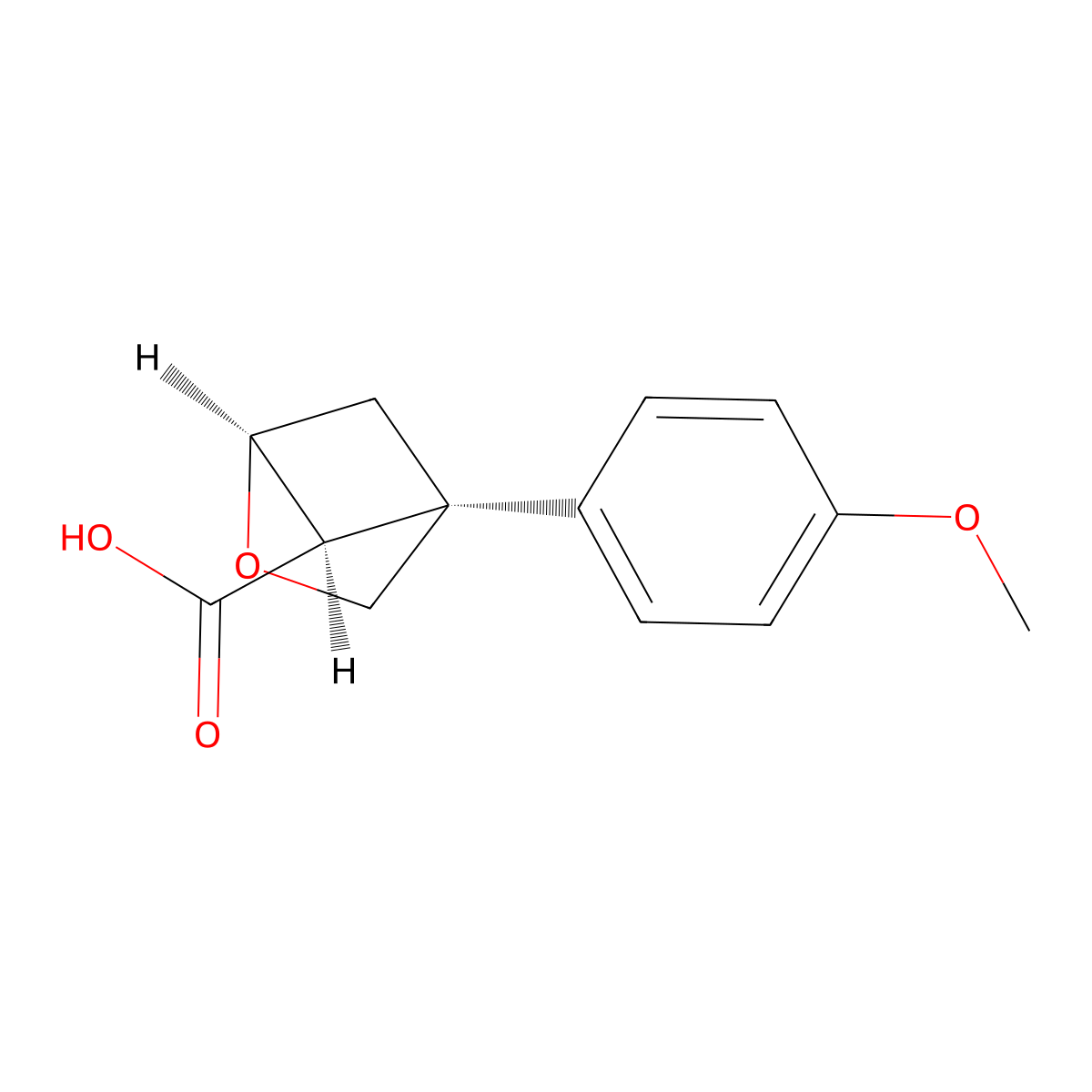 rac-(1R,4S,5S)-4-(4-methoxyphenyl)-2-oxabicyclo[2.1.1]hexane-5-carboxylic acid molecular structure, CAS 2679950-39-9