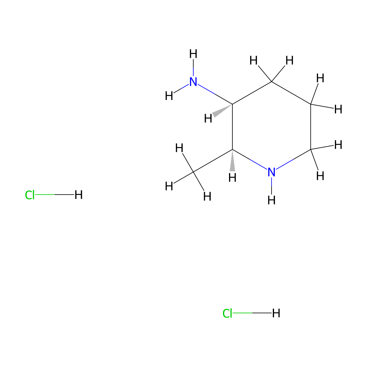 rac-(2R,3R)-2-methylpiperidin-3-amine dihydrochloride molecular structure, CAS 2679950-57-1