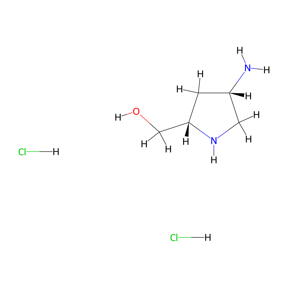 [(2S,4S)-4-aminopyrrolidin-2-yl]methanol dihydrochloride molecular structure, CAS 2679950-59-3