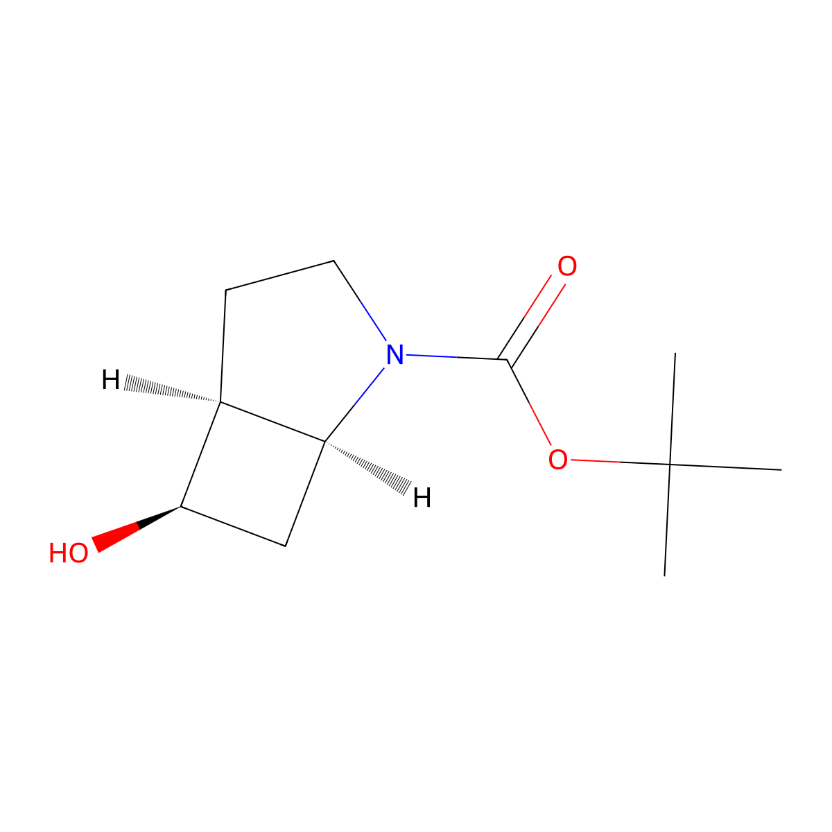 rac-tert-butyl (1R,5R,6S)-6-hydroxy-2-azabicyclo[3.2.0]heptane-2-carboxylate molecular structure, CAS 2679950-60-6