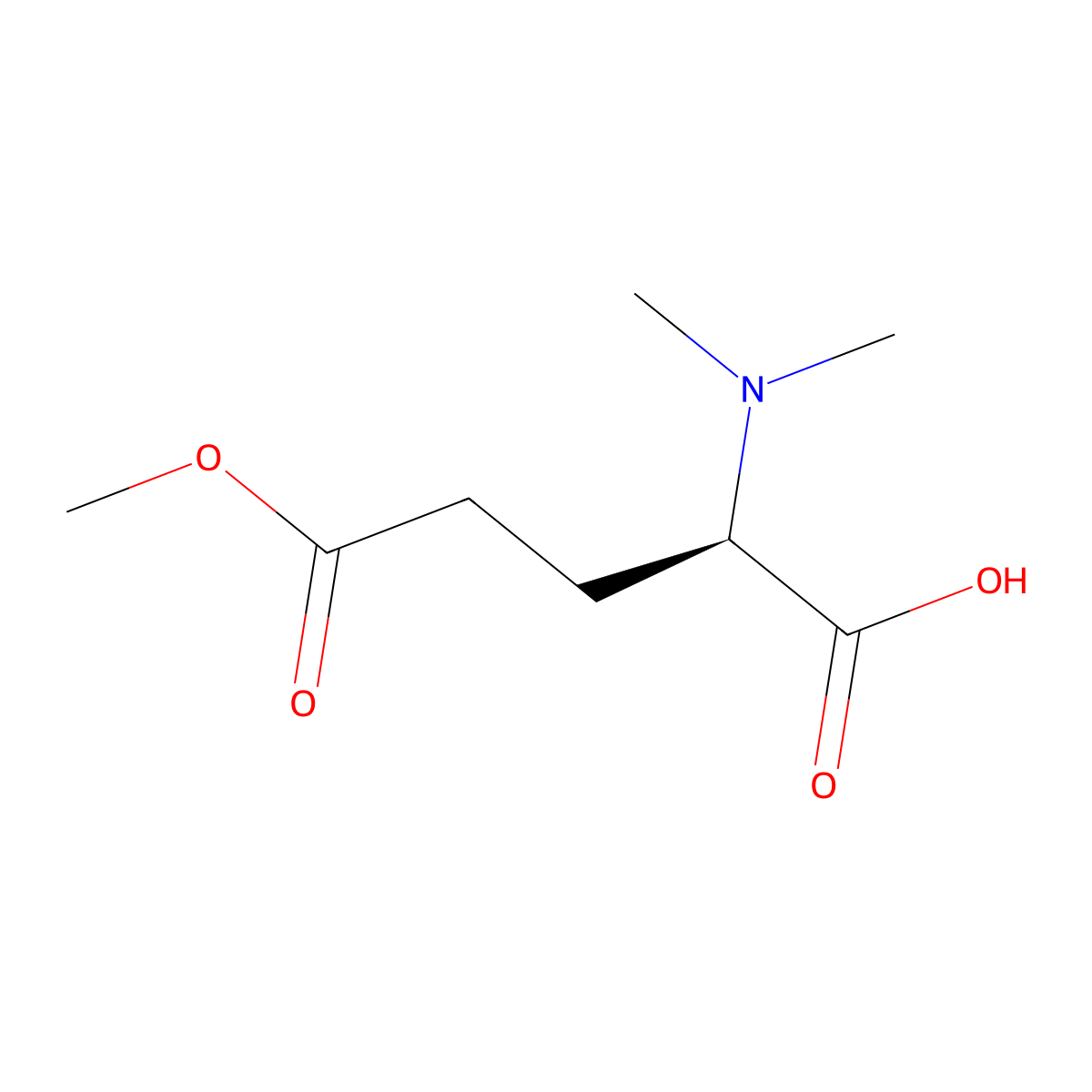 (2R)-2-(dimethylamino)-5-methoxy-5-oxopentanoic acid molecular structure, CAS 2679950-63-9