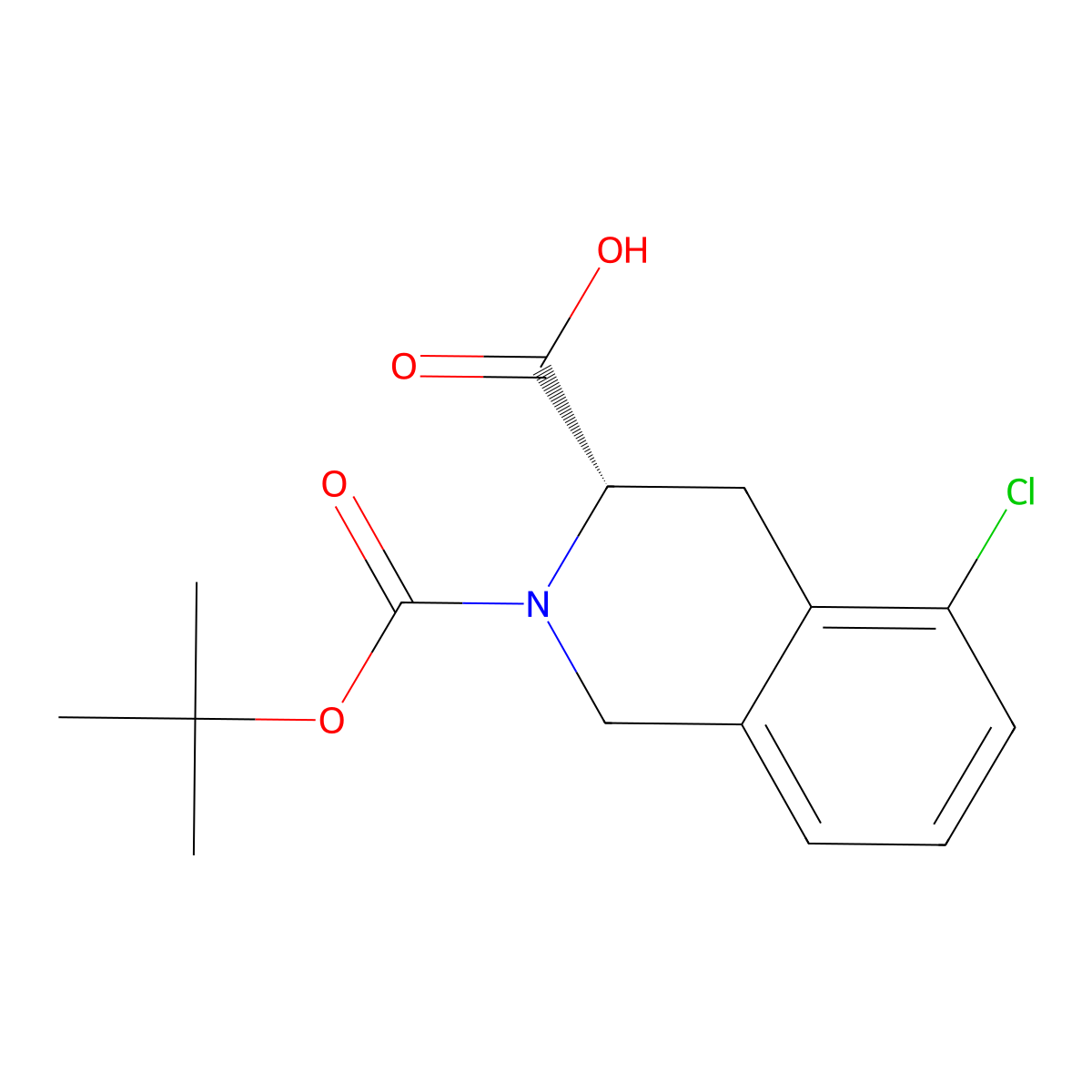 (3S)-2-[(tert-butoxy)carbonyl]-5-chloro-1,2,3,4-tetrahydroisoquinoline-3-carboxylic acid molecular structure, CAS 2679950-82-2