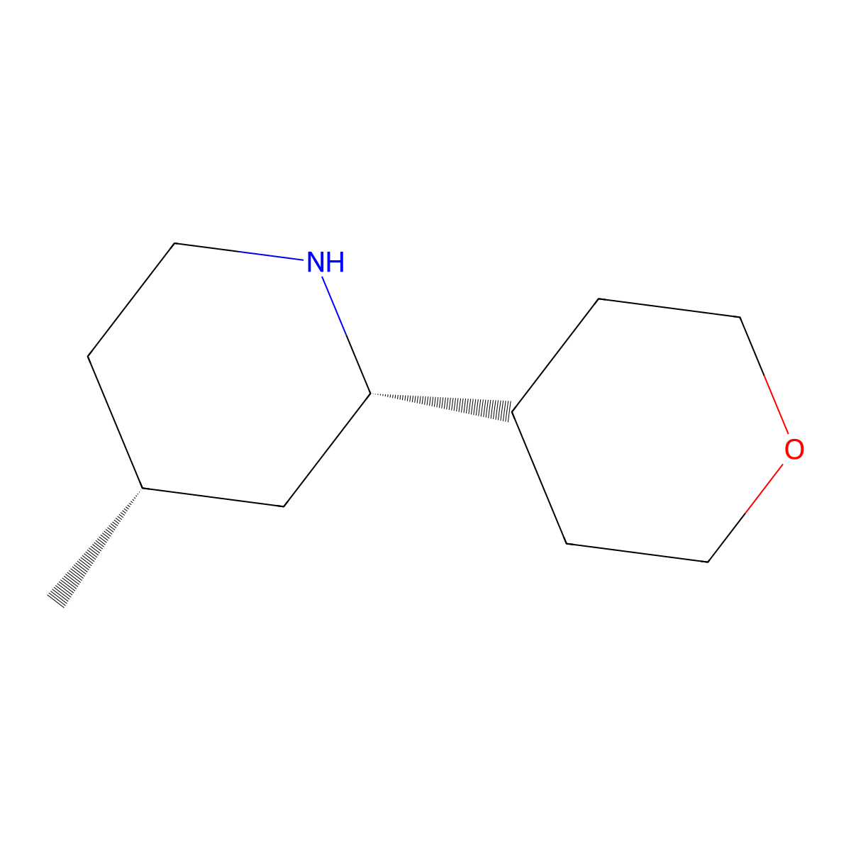 rac-(2R,4S)-4-methyl-2-(oxan-4-yl)piperidine molecular structure, CAS 2679950-86-6