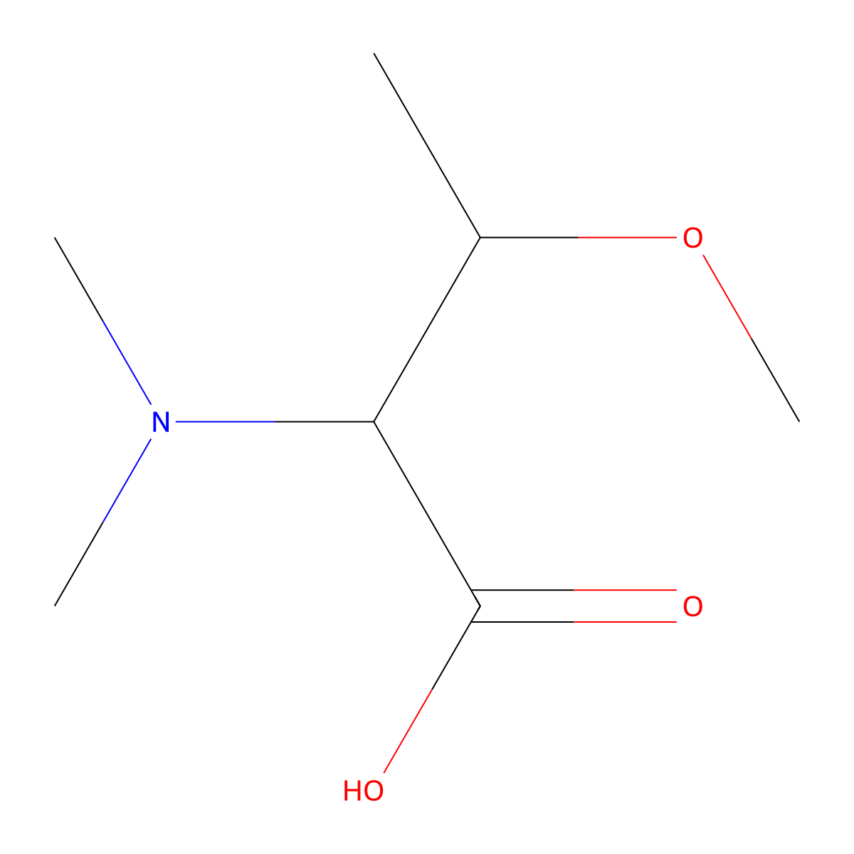 (2S,3R)-2-(dimethylamino)-3-methoxybutanoic acid molecular structure, CAS 2679950-90-2