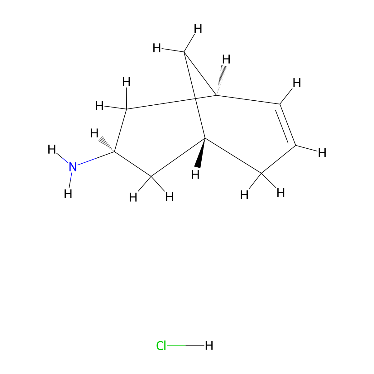 rac-(1R,3S,5S)-bicyclo[3.3.1]non-6-en-3-amine hydrochloride molecular structure, CAS 2679950-91-3