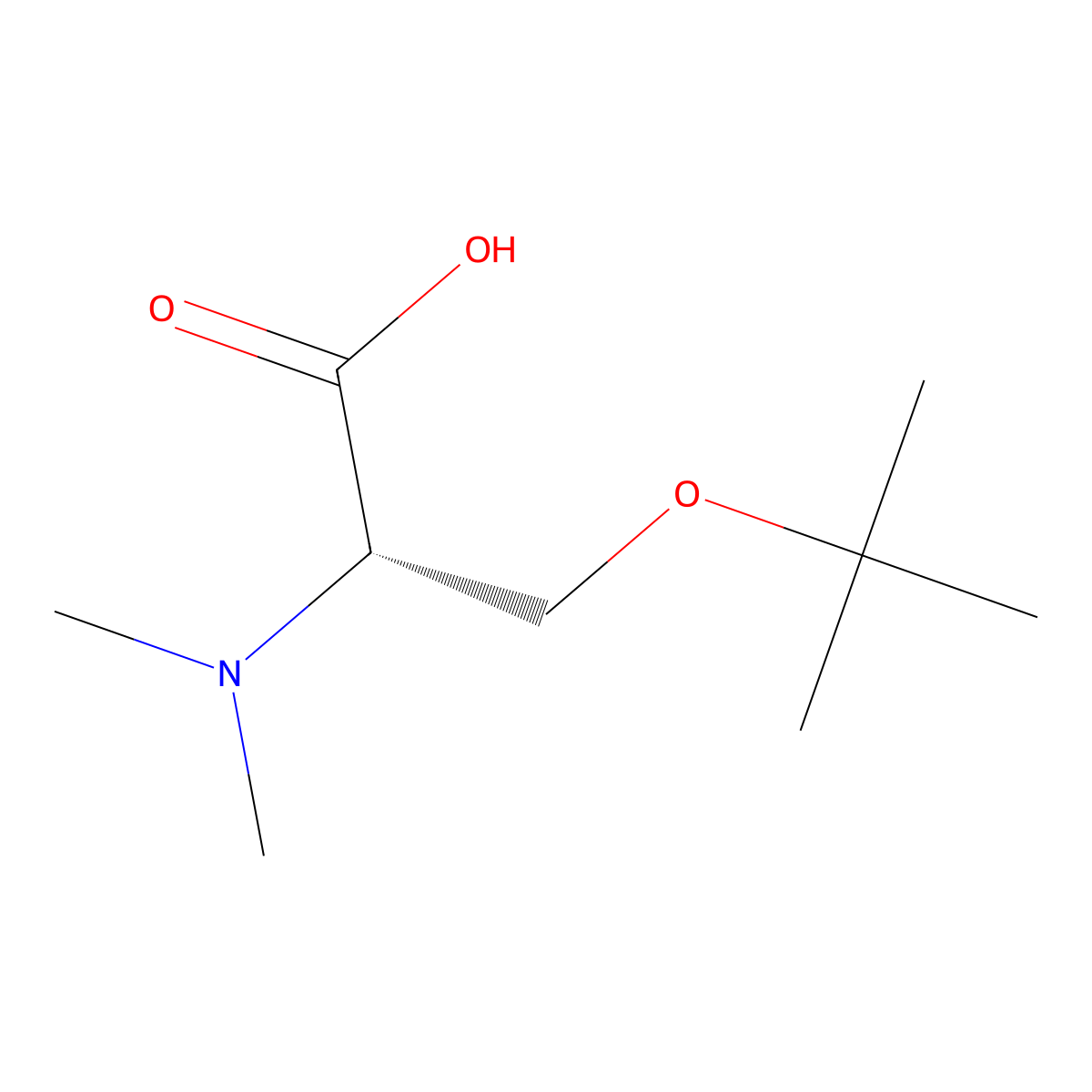 (2S)-3-(tert-butoxy)-2-(dimethylamino)propanoic acid molecular structure, CAS 2679950-92-4