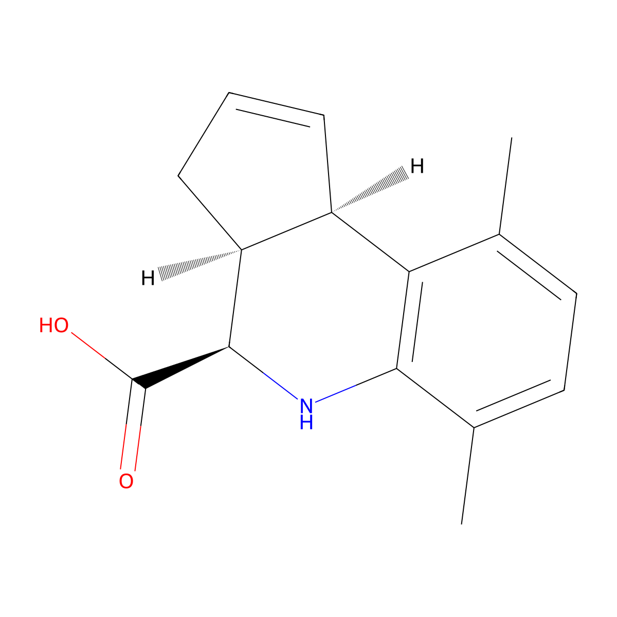 rac-(3aR,4S,9bS)-6,9-dimethyl-3H,3aH,4H,5H,9bH-cyclopenta[c]quinoline-4-carboxylic acid molecular structure, CAS 2679951-09-6
