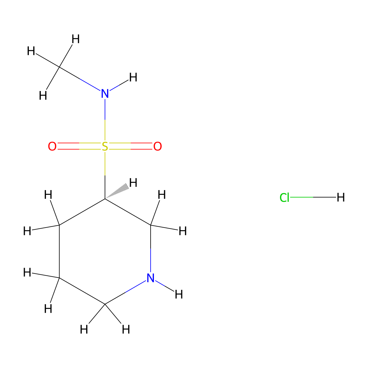(3R)-N-methylpiperidine-3-sulfonamide hydrochloride molecular structure, CAS 2679951-10-9