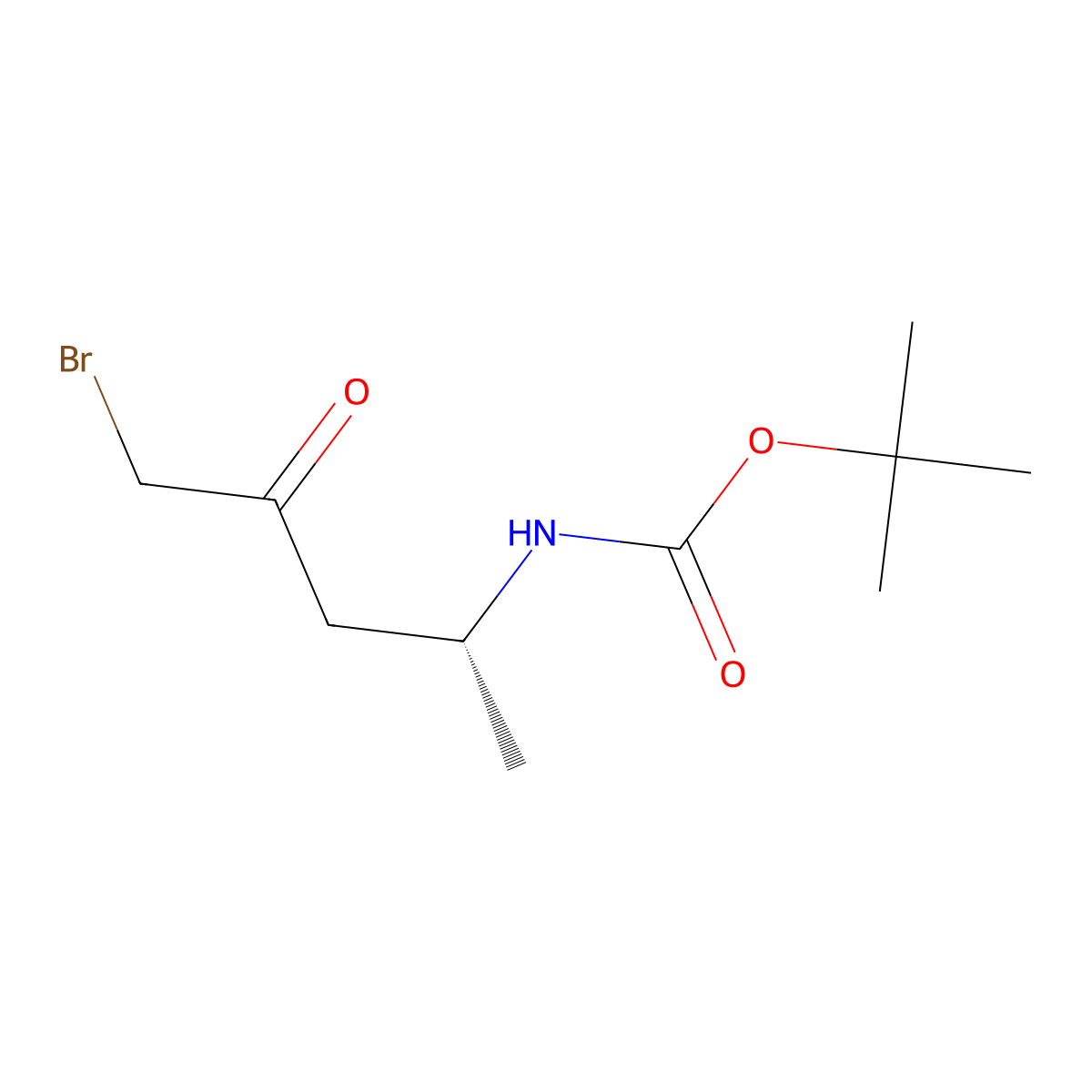 tert-butyl N-[(2R)-5-bromo-4-oxopentan-2-yl]carbamate molecular structure, CAS 2679951-12-1