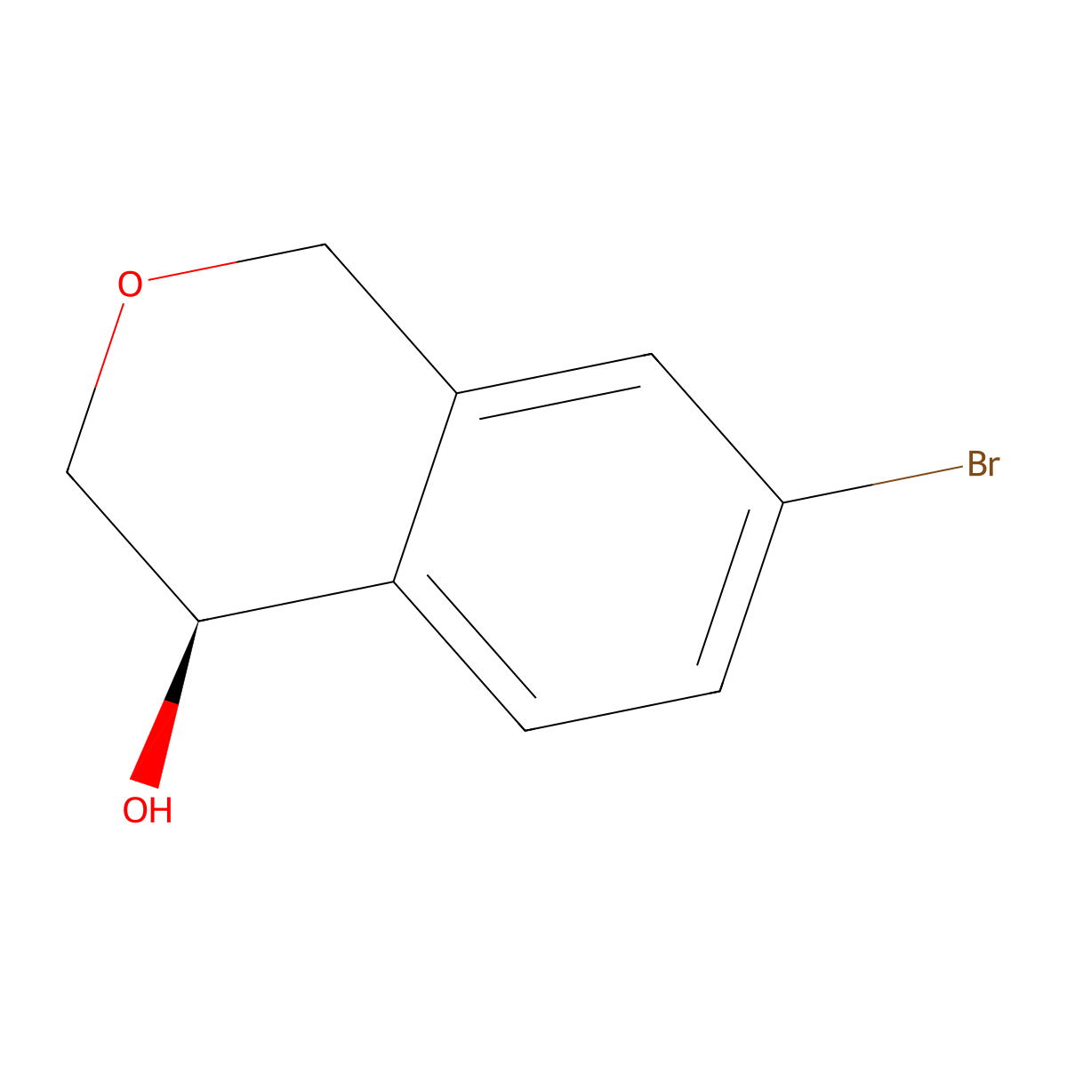 (4R)-7-bromo-3,4-dihydro-1H-2-benzopyran-4-ol molecular structure, CAS 2679951-15-4