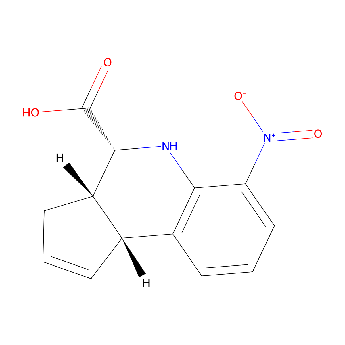 rac-(3aR,4S,9bS)-6-nitro-3H,3aH,4H,5H,9bH-cyclopenta[c]quinoline-4-carboxylic acid molecular structure, CAS 2679951-27-8