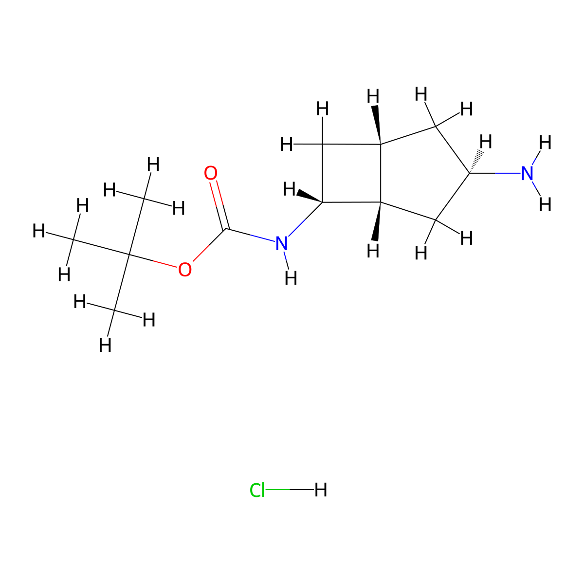 rac-tert-butyl N-[(1R,3S,5R,6S)-3-aminobicyclo[3.2.0]heptan-6-yl]carbamate hydrochloride molecular structure, CAS 2679951-30-3