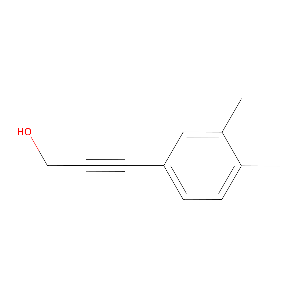 3-(3,4-Dimethyl-phenyl)-prop-2-yn-1-ol molecular structure, CAS 26801-34-3