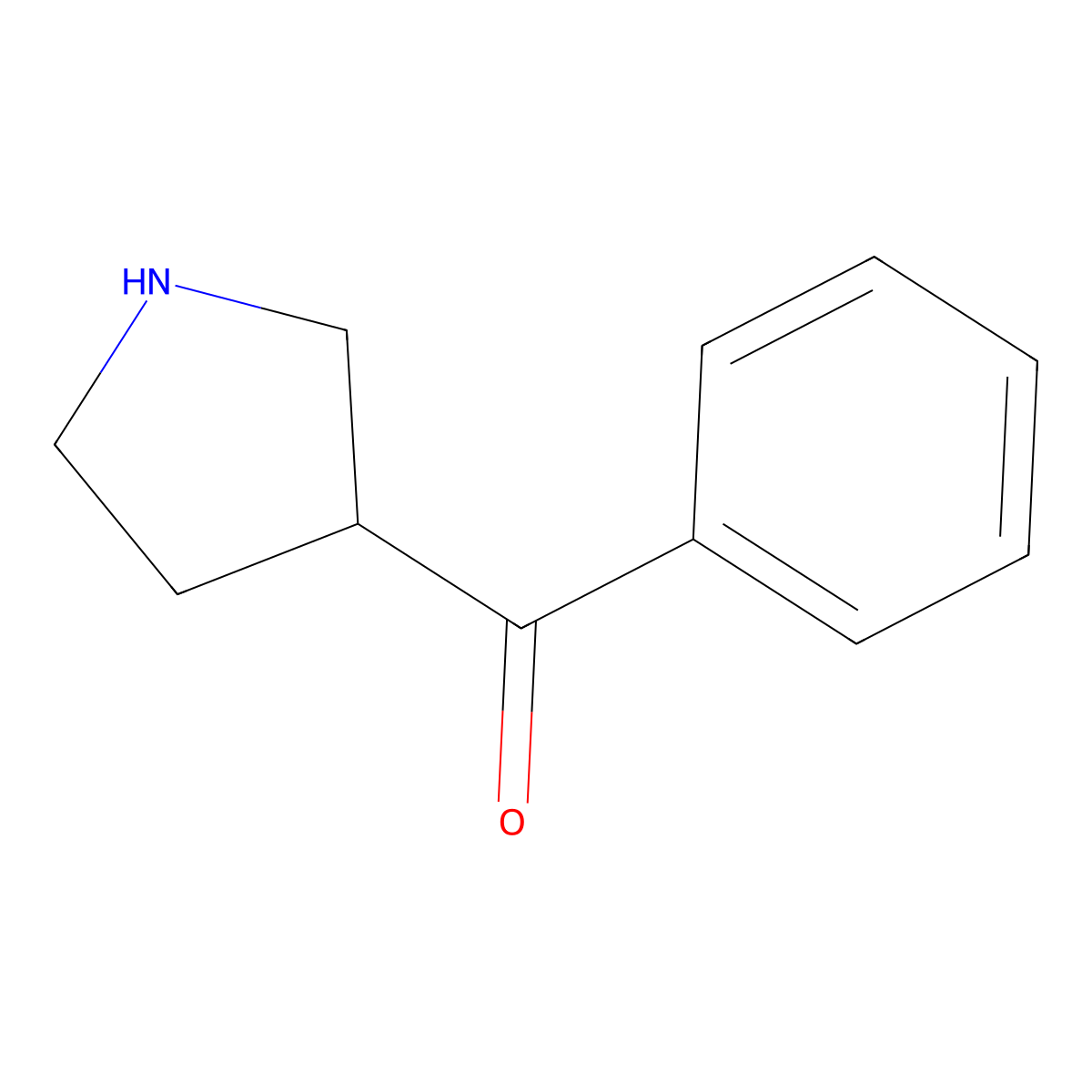 Phenyl(pyrrolidin-3-yl)methanone molecular structure, CAS 26803-27-0
