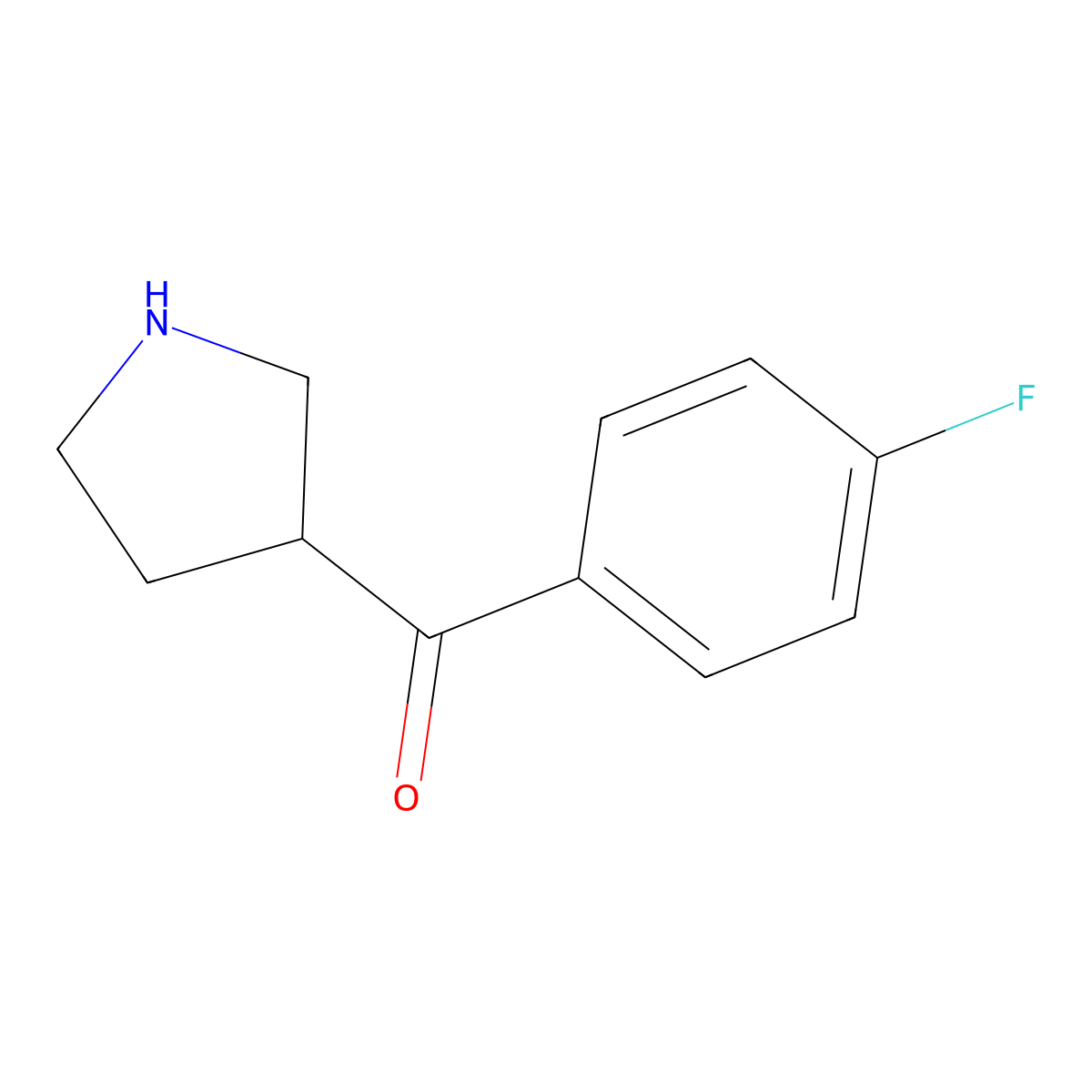 (4-Fluorophenyl)(pyrrolidin-3-YL)methanone molecular structure, CAS 26803-29-2