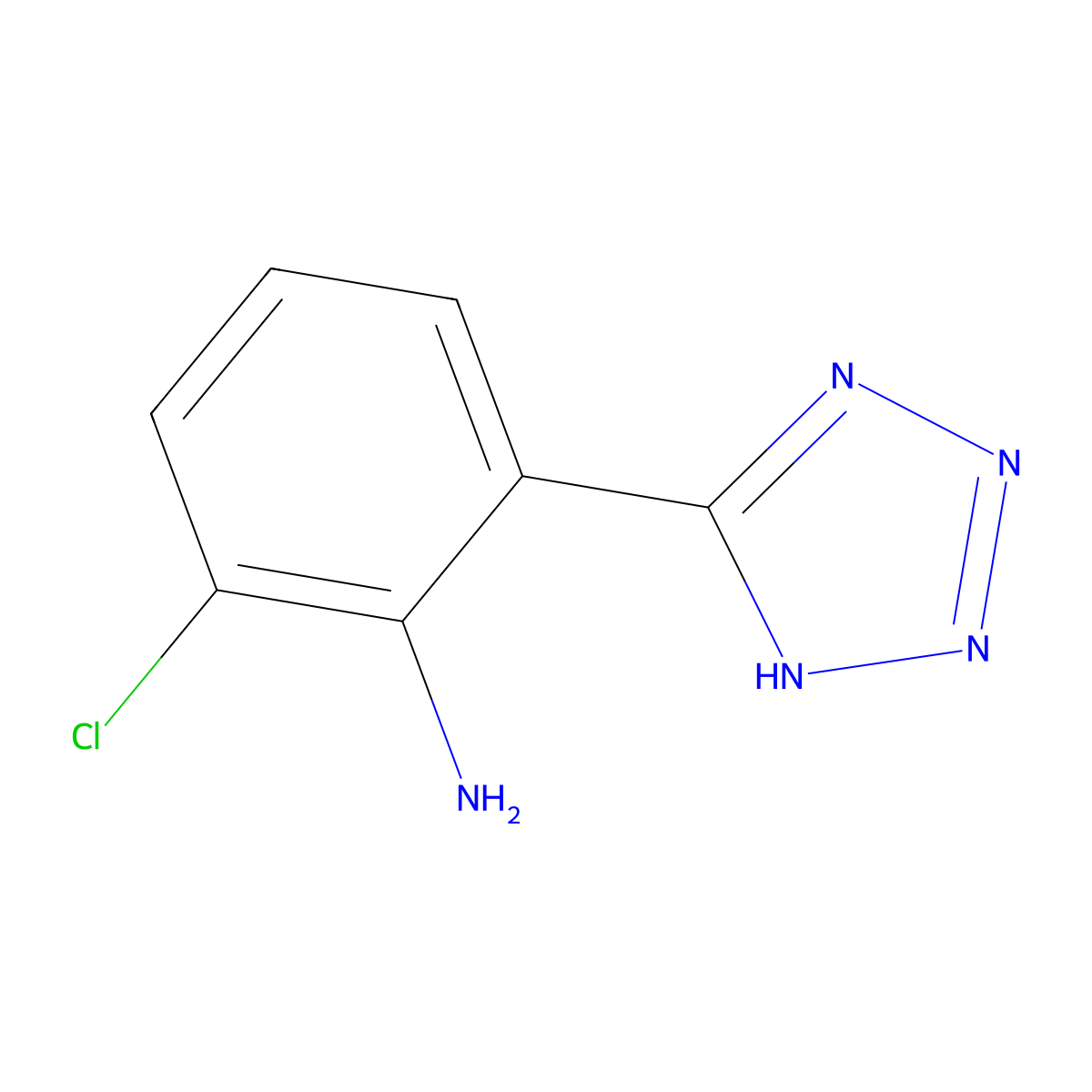 2-chloro-6-(2H-tetrazol-5-yl)aniline molecular structure, CAS 26803-78-1