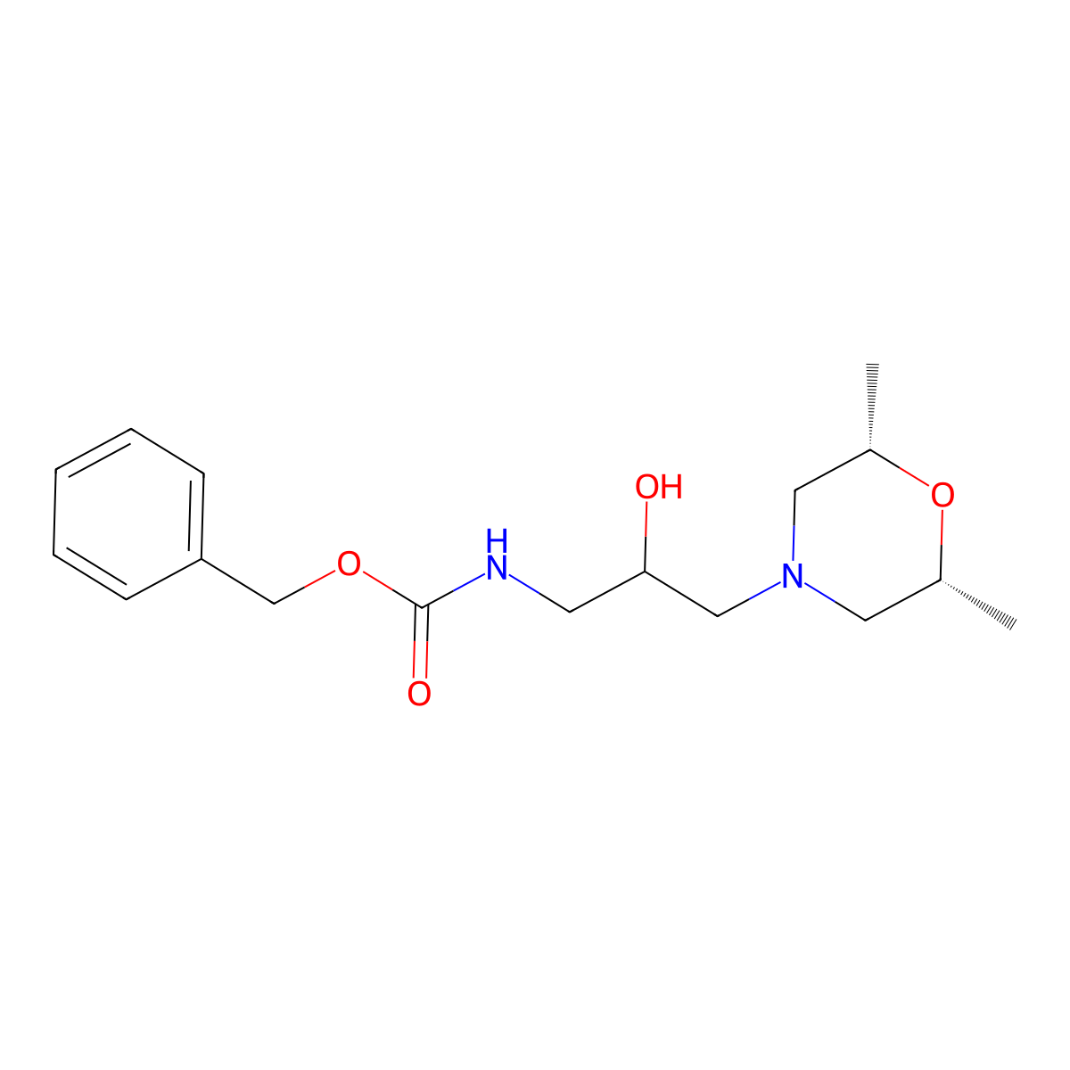 benzyl N-{3-[(2R,6S)-2,6-dimethylmorpholin-4-yl]-2-hydroxypropyl}carbamate molecular structure, CAS 2680520-63-0