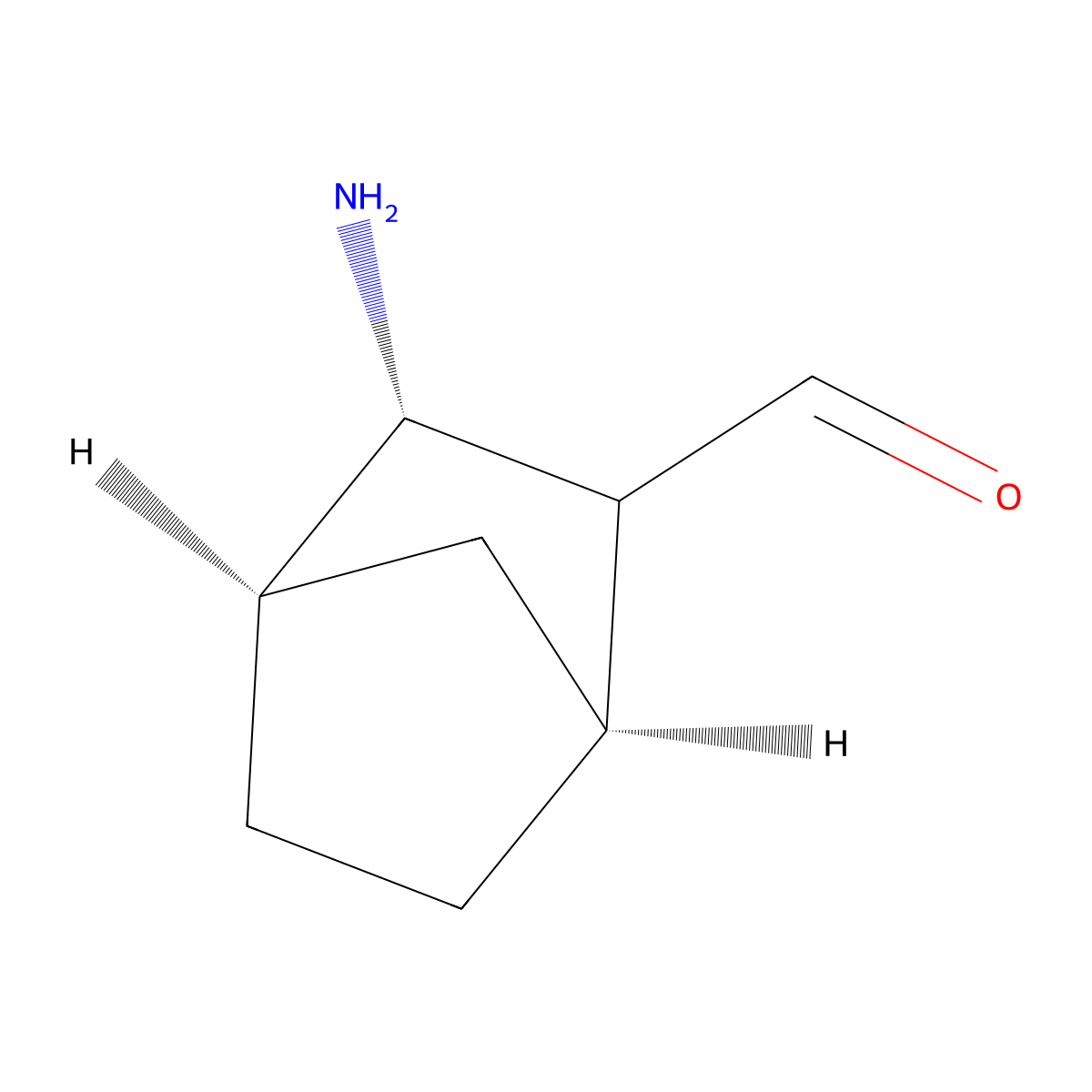 rac-(1R,3R,4S)-3-aminobicyclo[2.2.1]heptane-2-carbaldehyde molecular structure, CAS 2680520-80-1
